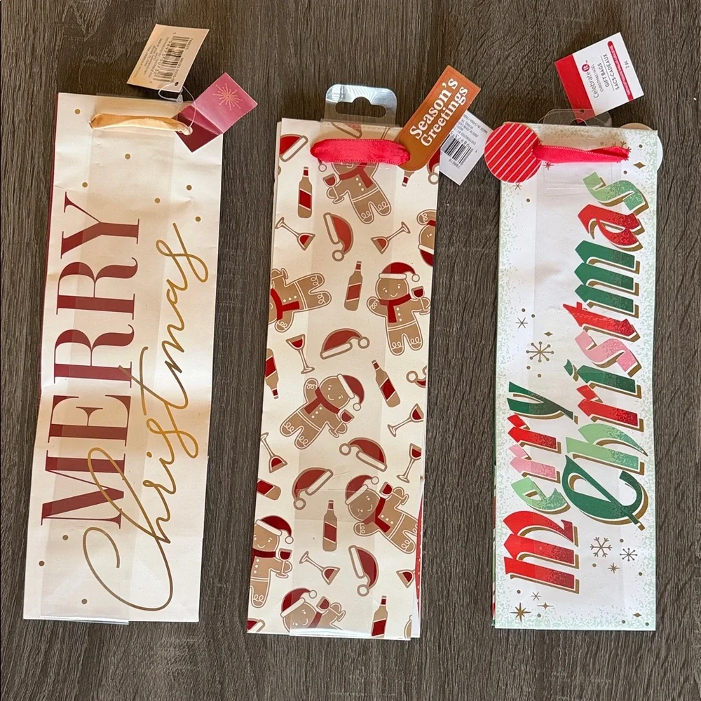 Christmas Wine Gift Bag 3 Sets of 2